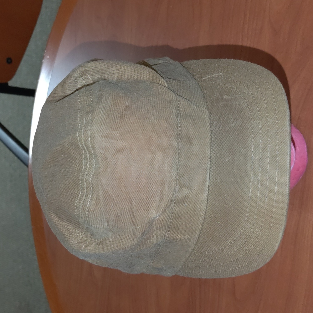 Duluth Trading Co Khaki Embroidered Adjustable Strapback Military Tan Hat 2XL..